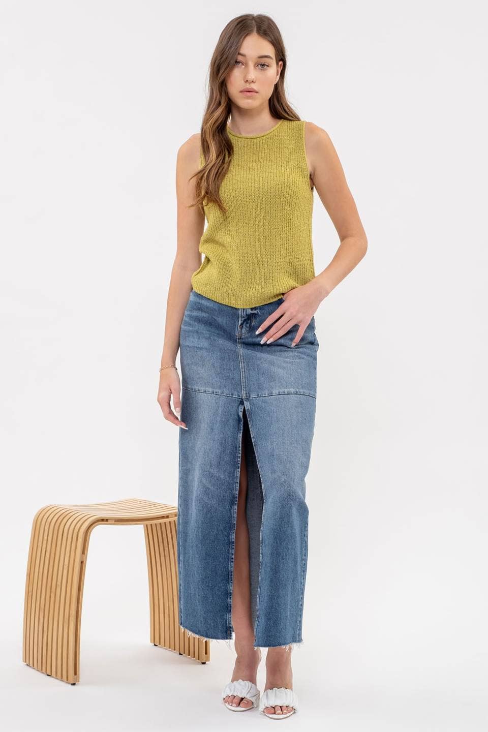 Crochet Sweater Knit Top - Ivory