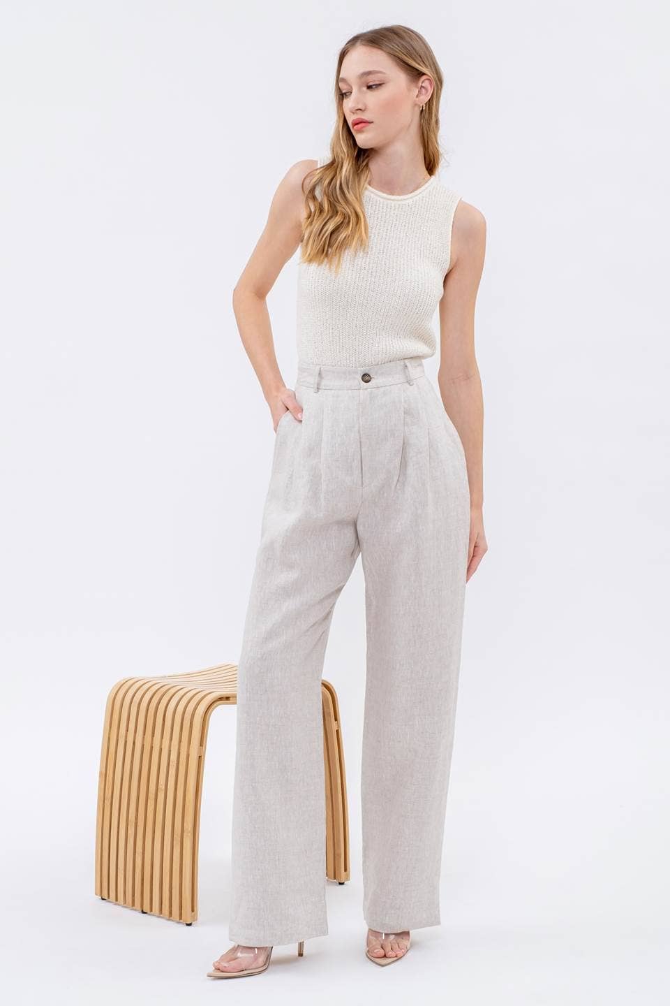 Crochet Sweater Knit Top - Ivory