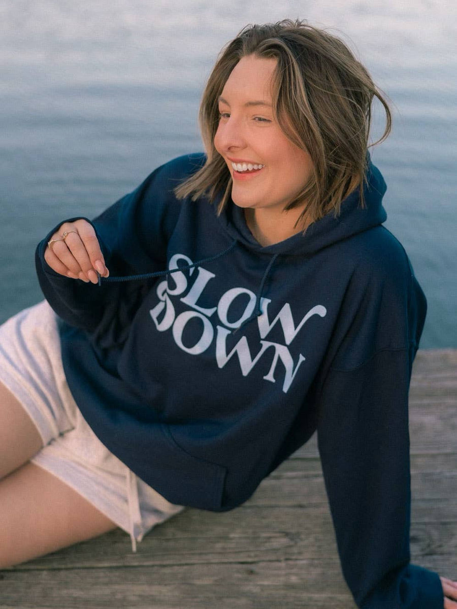 NO WAKE ZONE Hoodie — lake-inspired true-to-size hoodie with front and back graphics, Jo Johnson Overby collaboration by Onyx Native