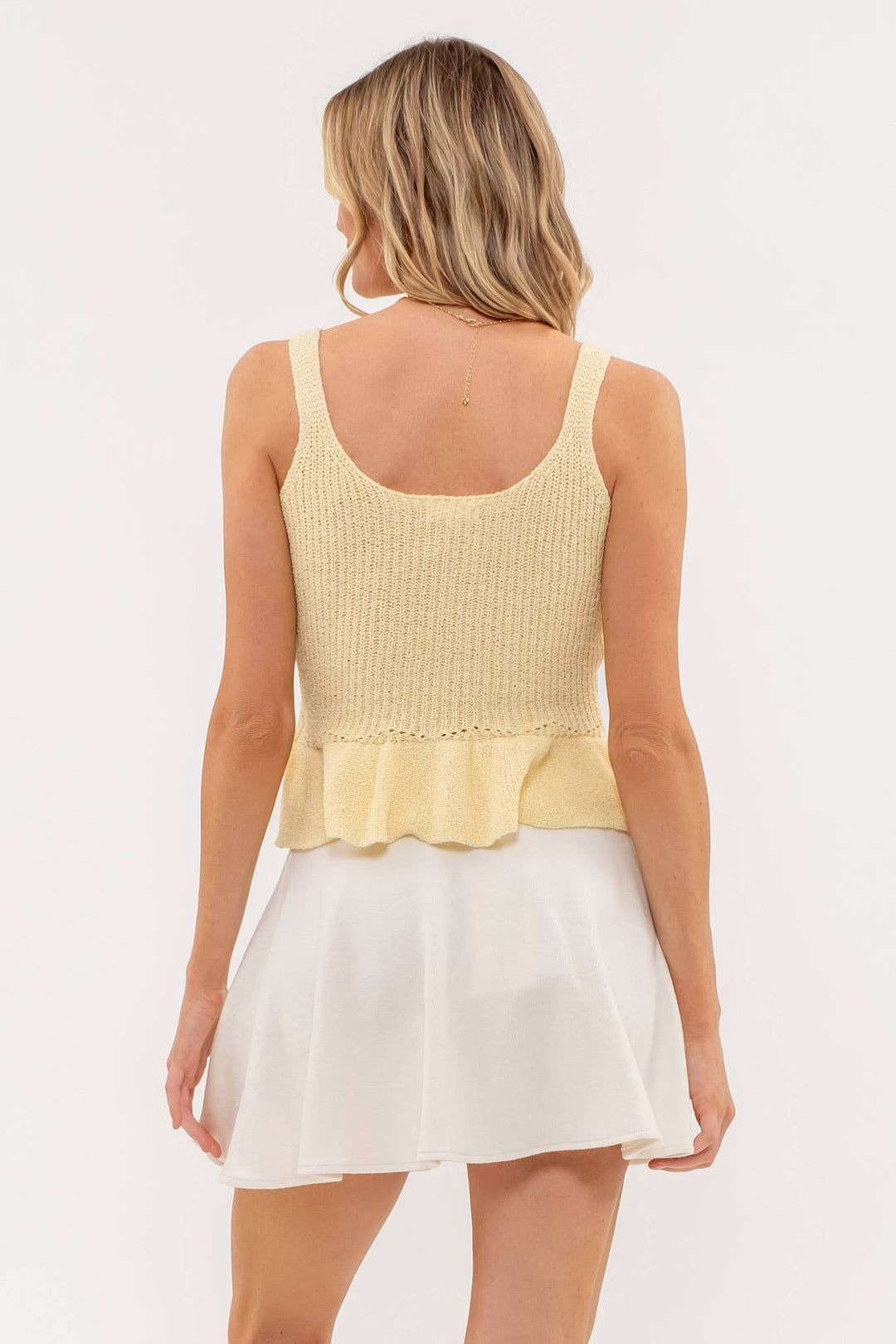 Henessey ruffle hem top