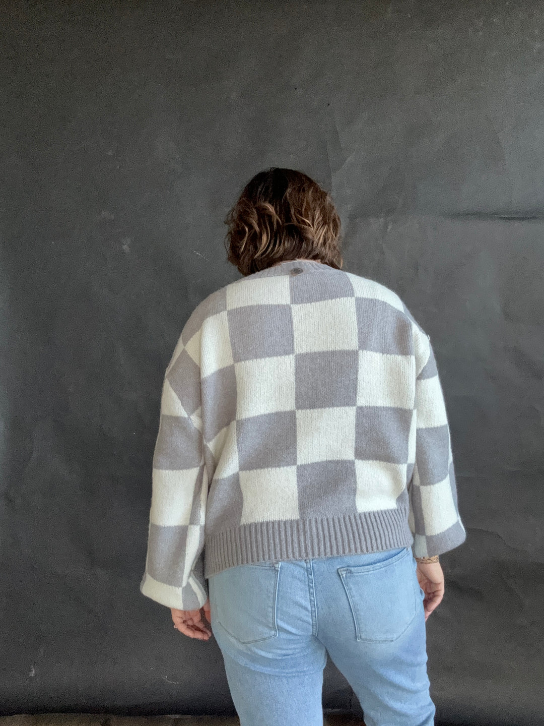 Checkered flag cardigan