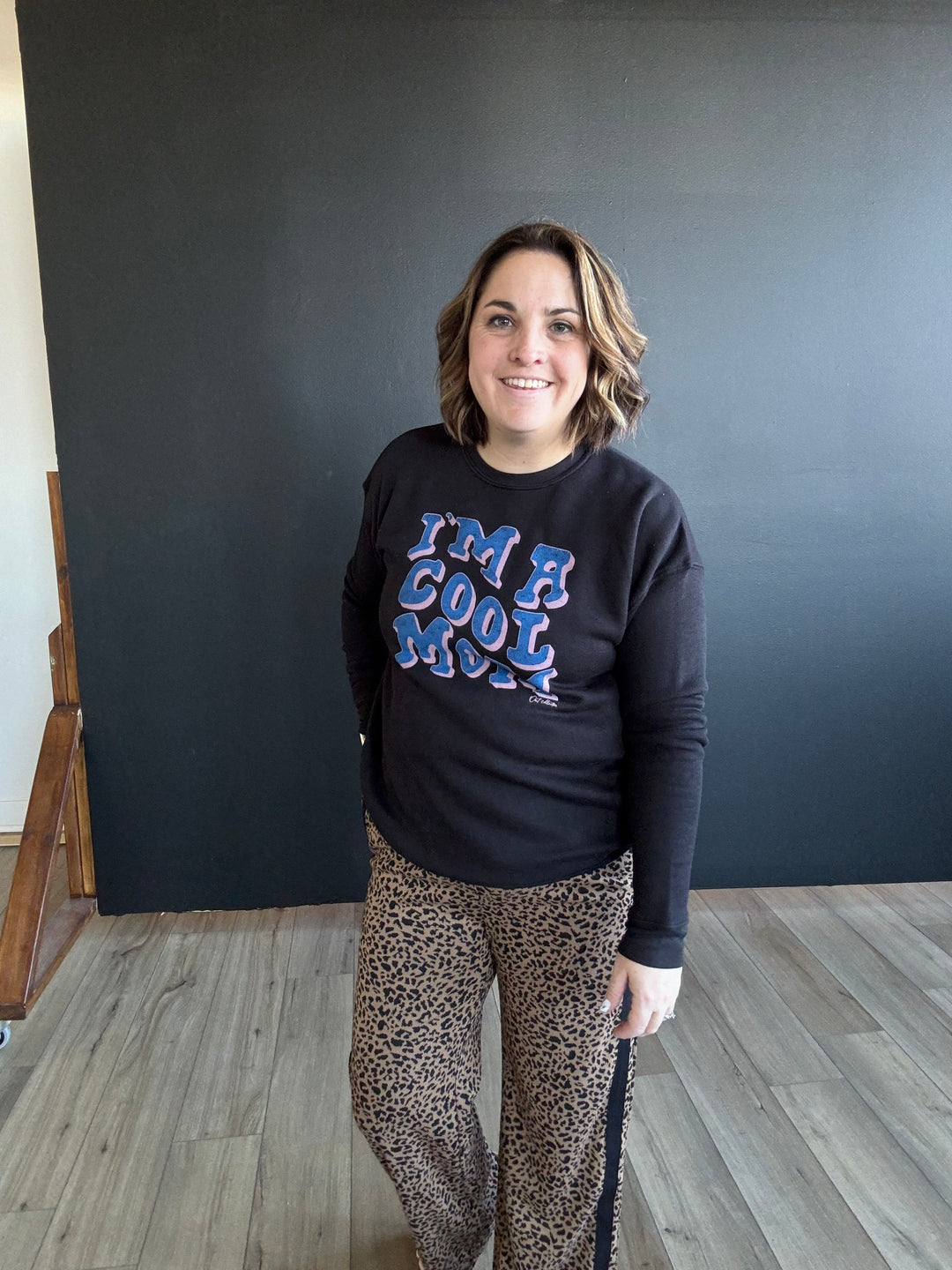 Leopard track pants