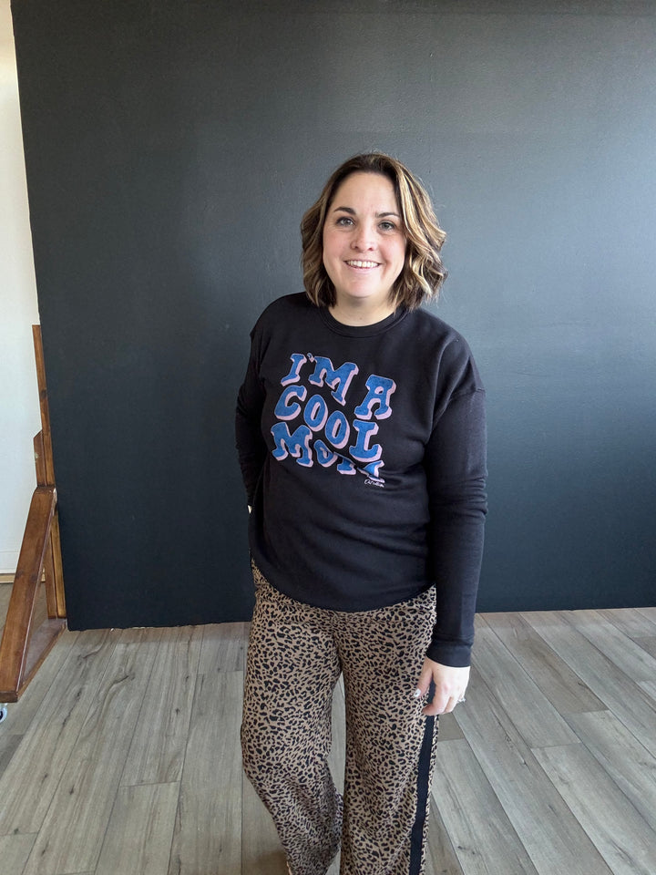 Leopard track pants