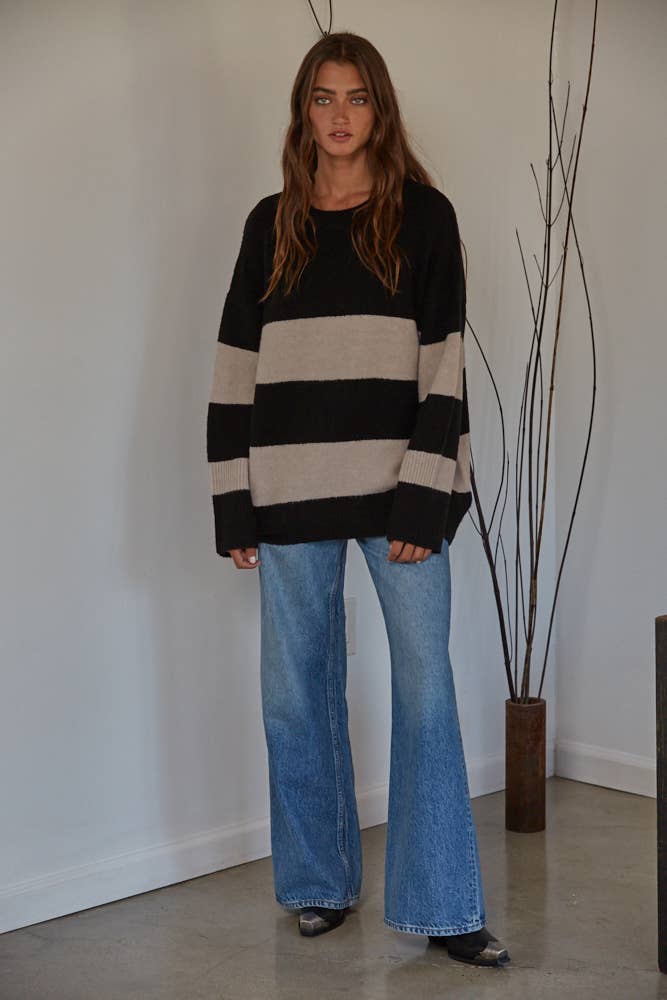 JOSETTE STRIPED PULLOVER