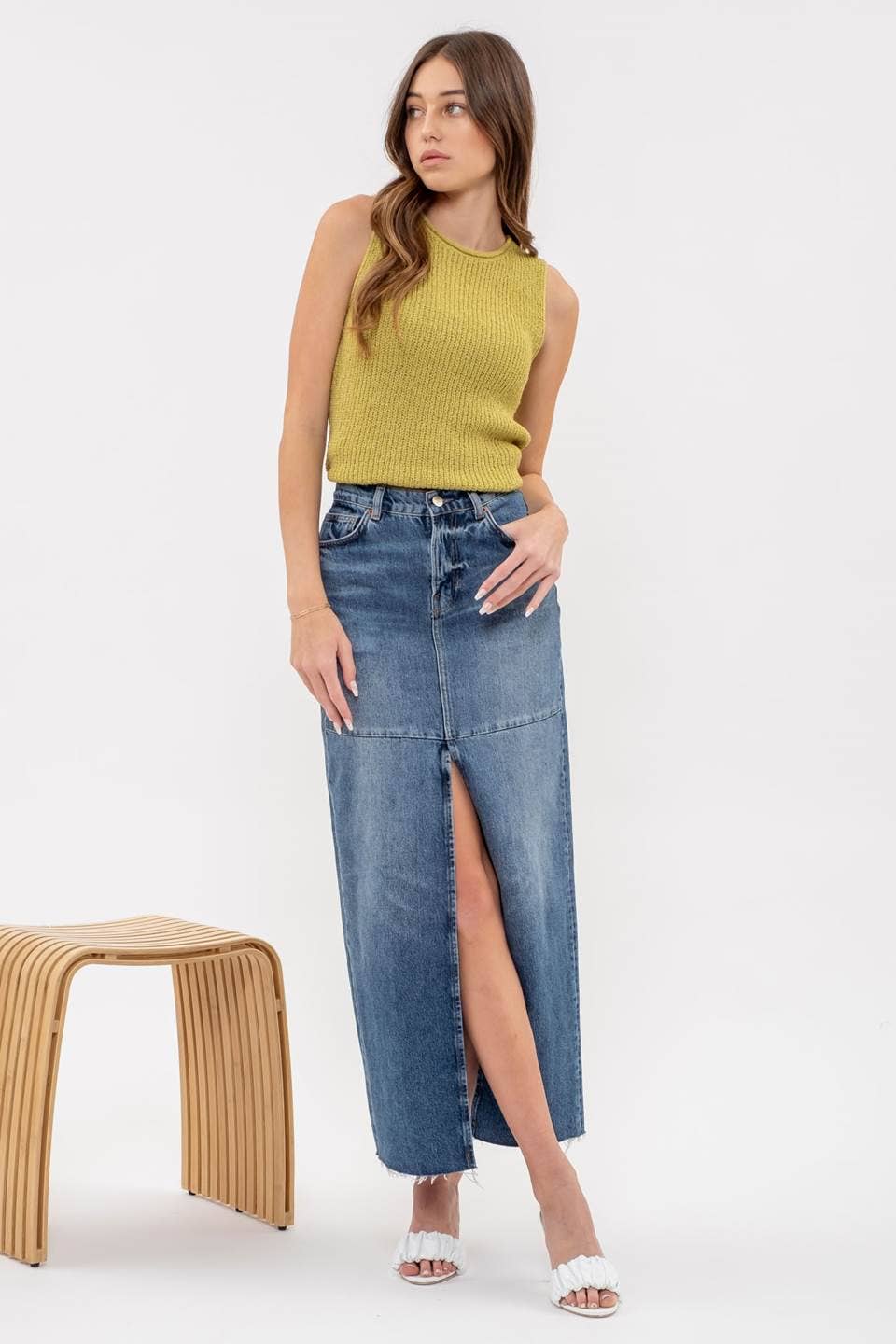 Crochet Sweater Knit Top - Ivory