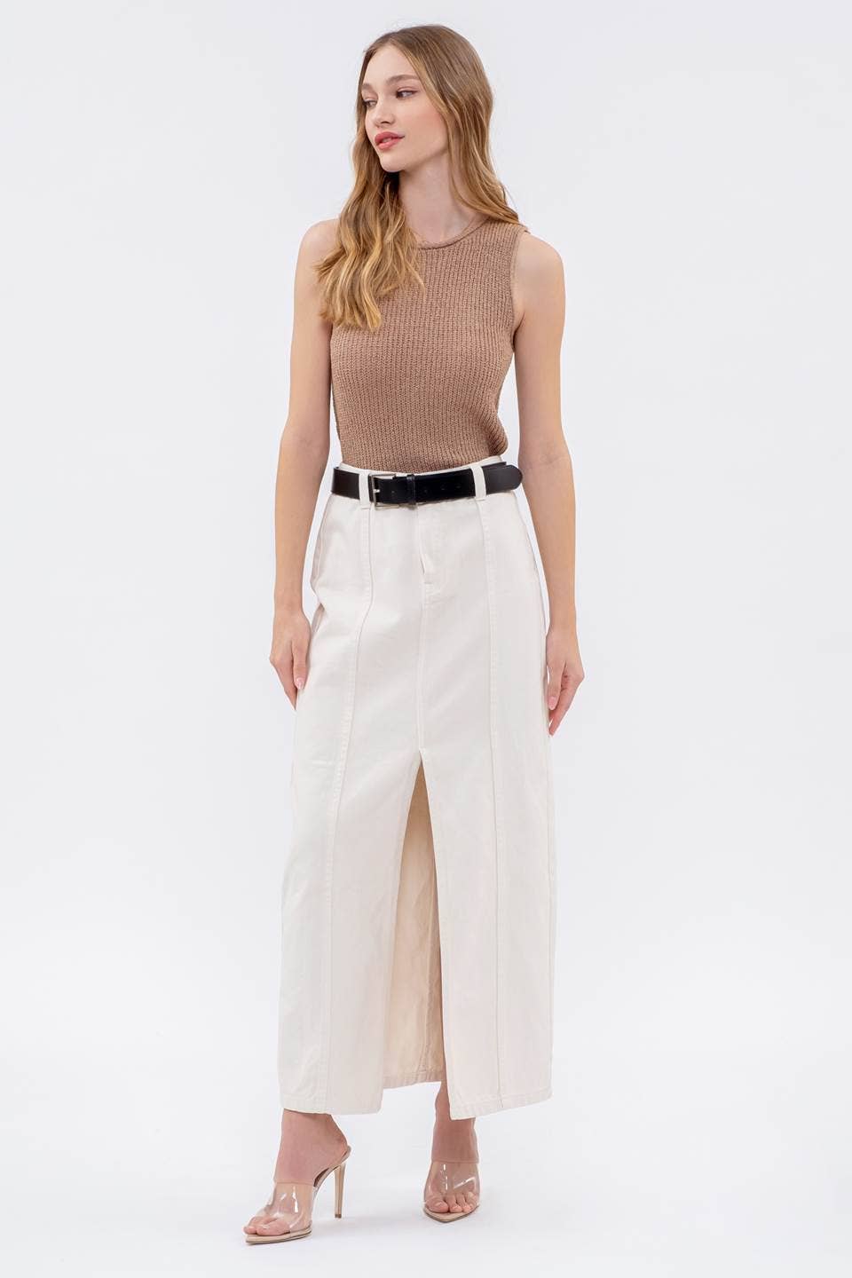 Crochet Sweater Knit Top - Ivory