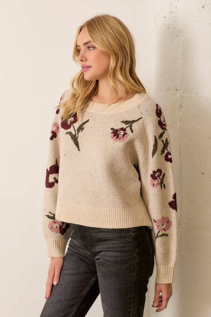 Lyla Printed Floral Sweater