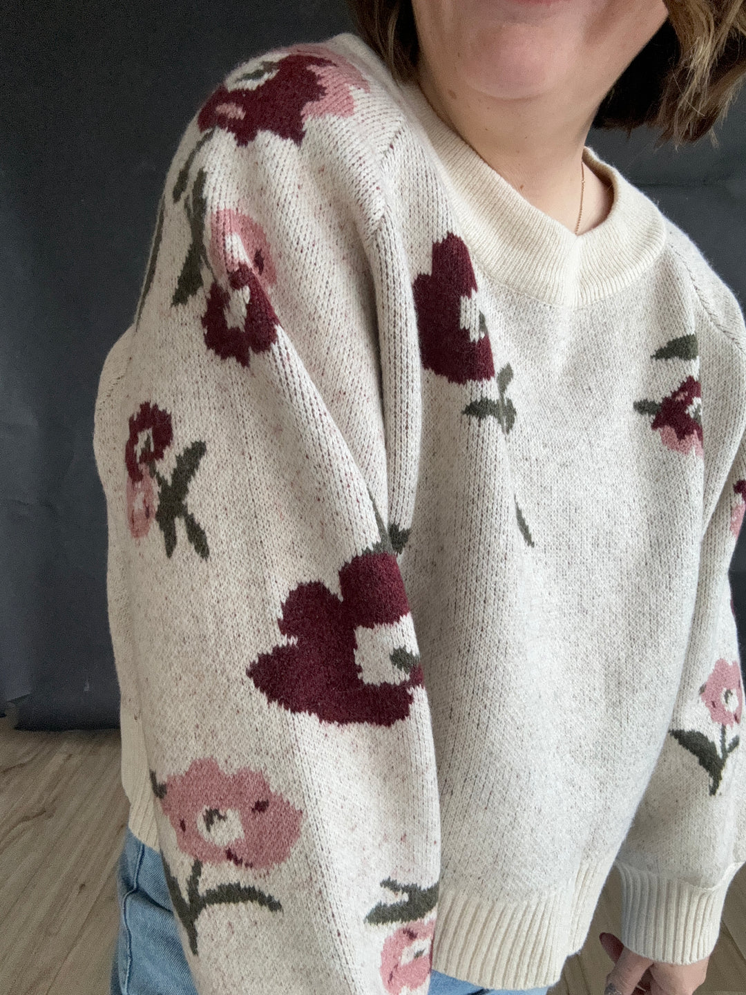 Lyla Printed Floral Sweater