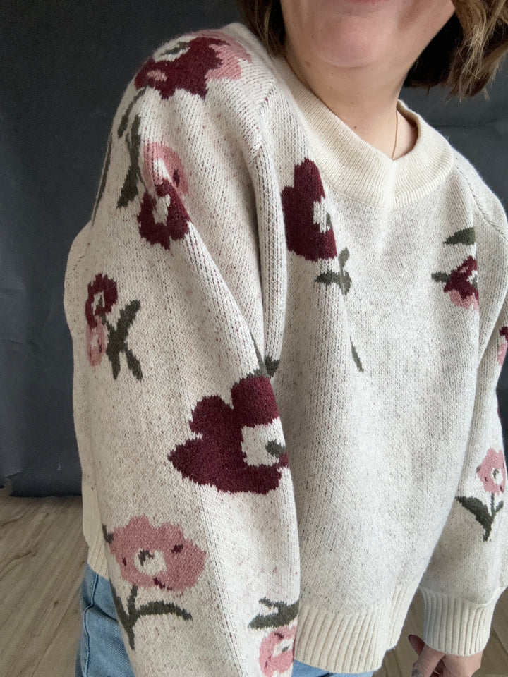 Lyla Printed Floral Sweater