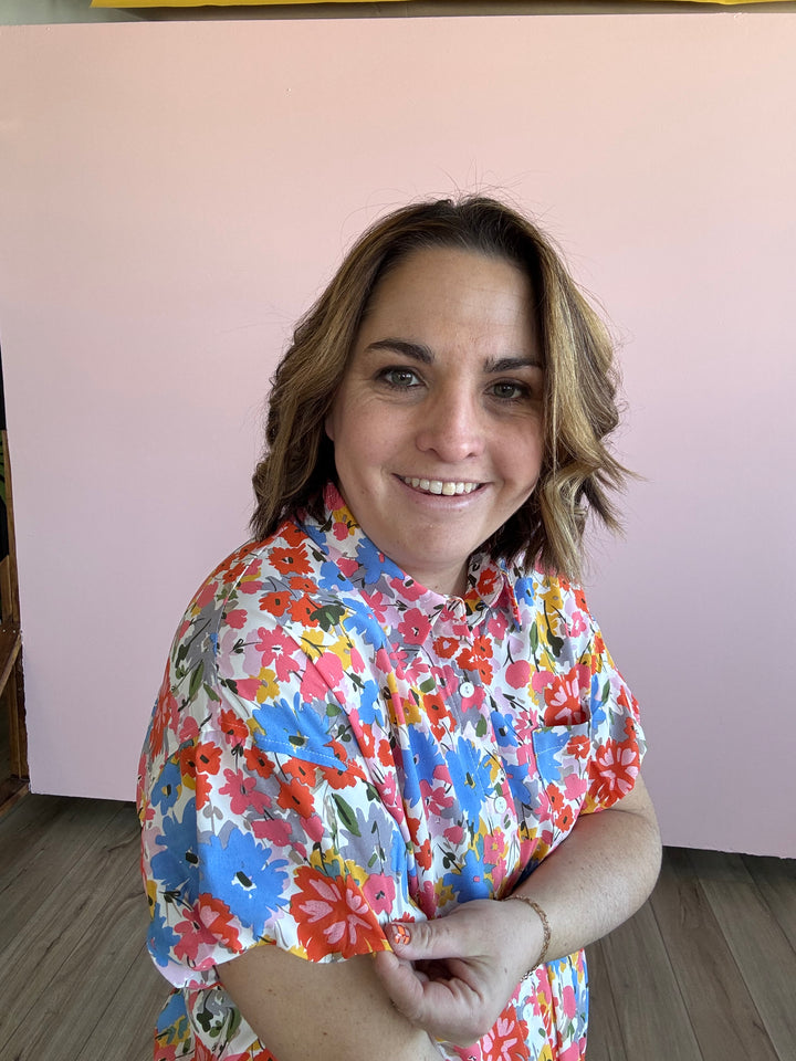 Floral Printed Puff Sleeves Blouse