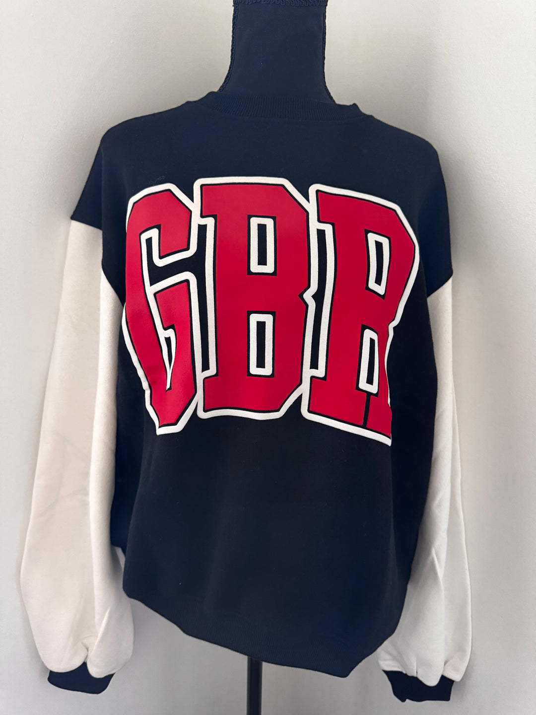 GBR White Sleeve crewneck