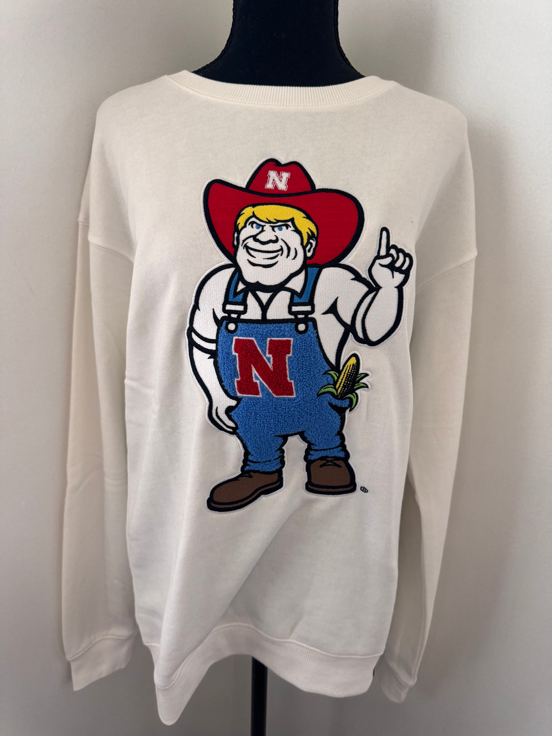Nebraska Chenille Mascot crewneck