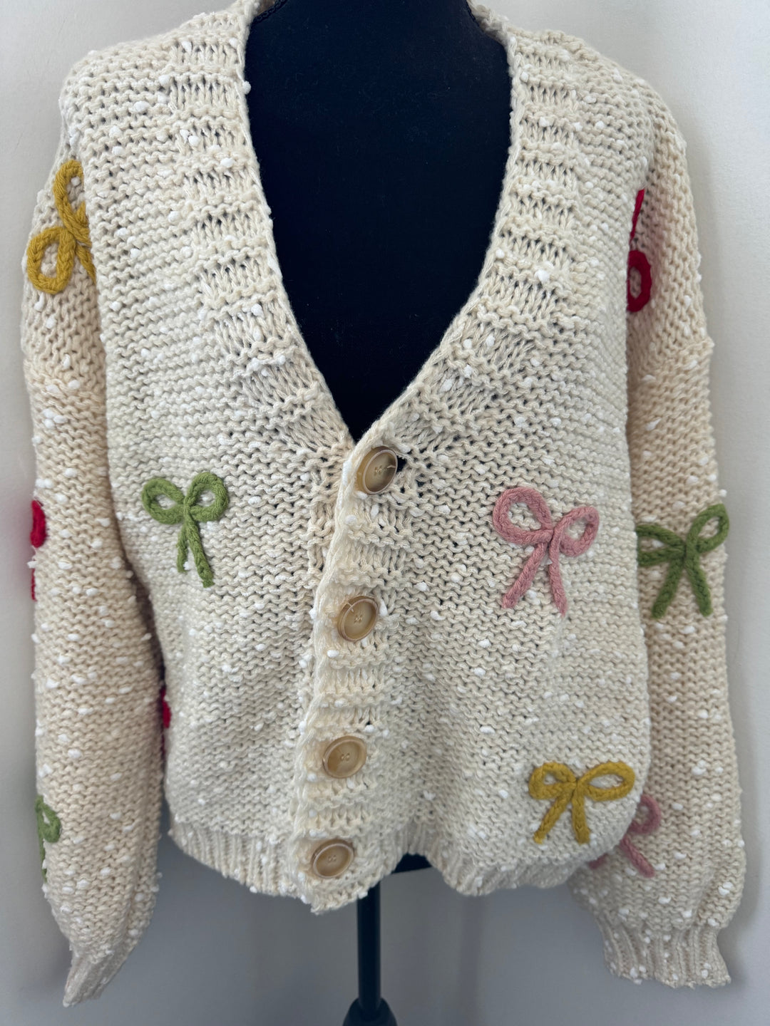 Ribbon Button Down Cardigan