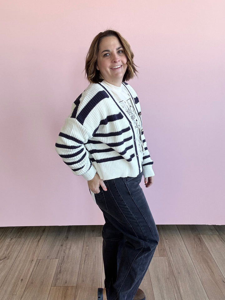 Bona Striped Cardigan