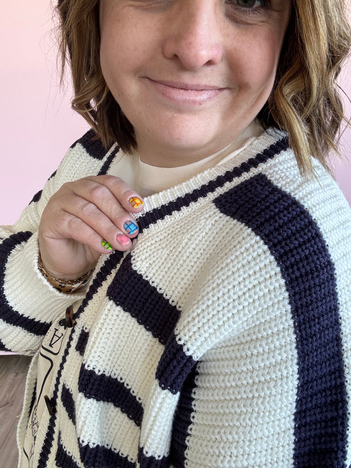 Bona Striped Cardigan