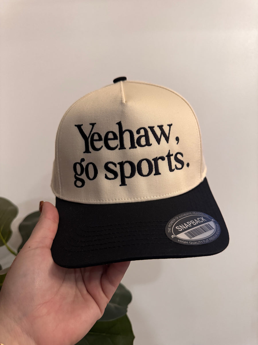 Yeehaw Go Sports Hat — western flair, playful cap for outdoor activities and sun protection by Onyx Native