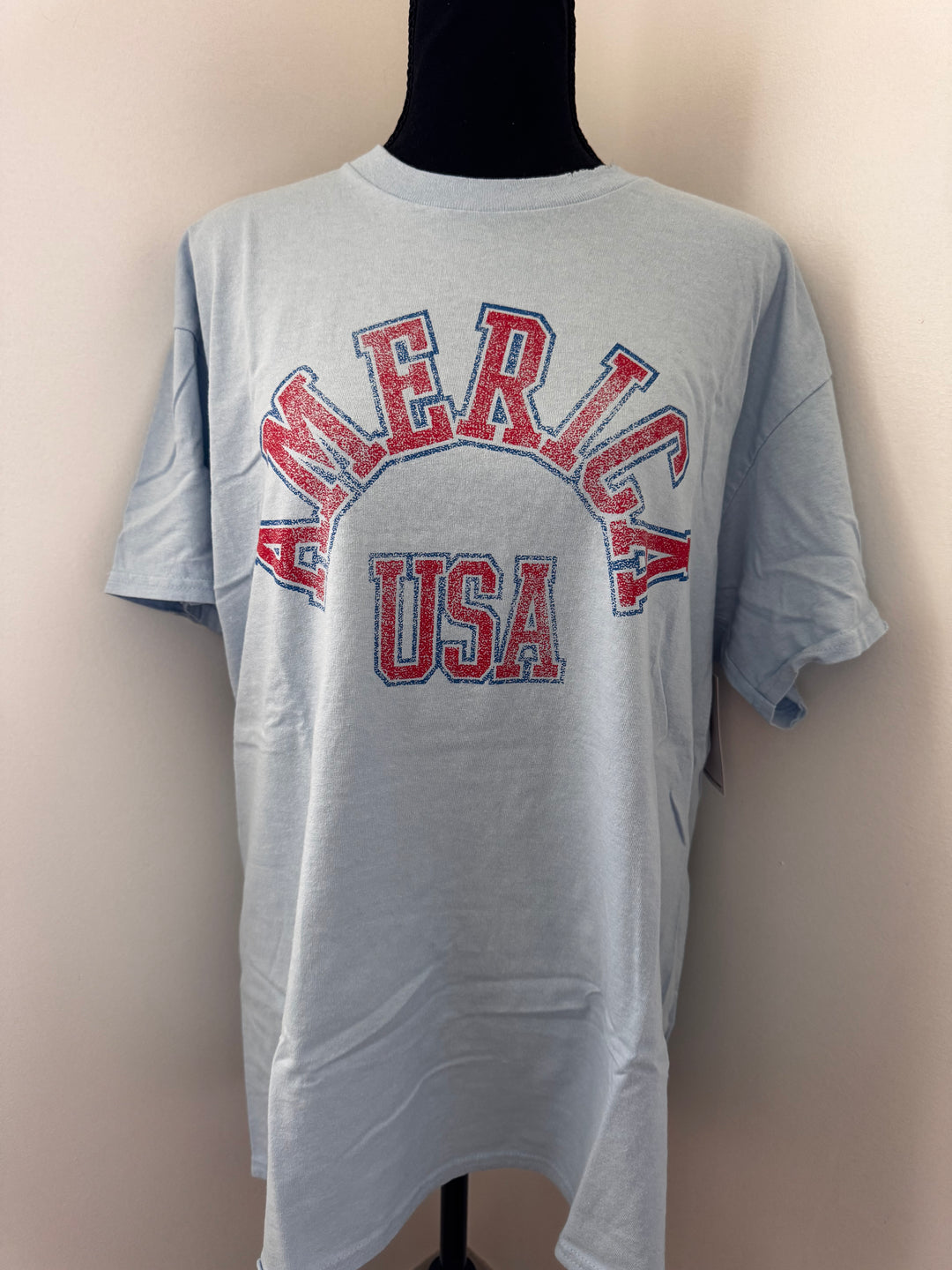 4th of July America Mega Arch Tee — vintage-inspired, 100% preshrunk cotton, distressed unisex graphic t-shirt by Onyx Native