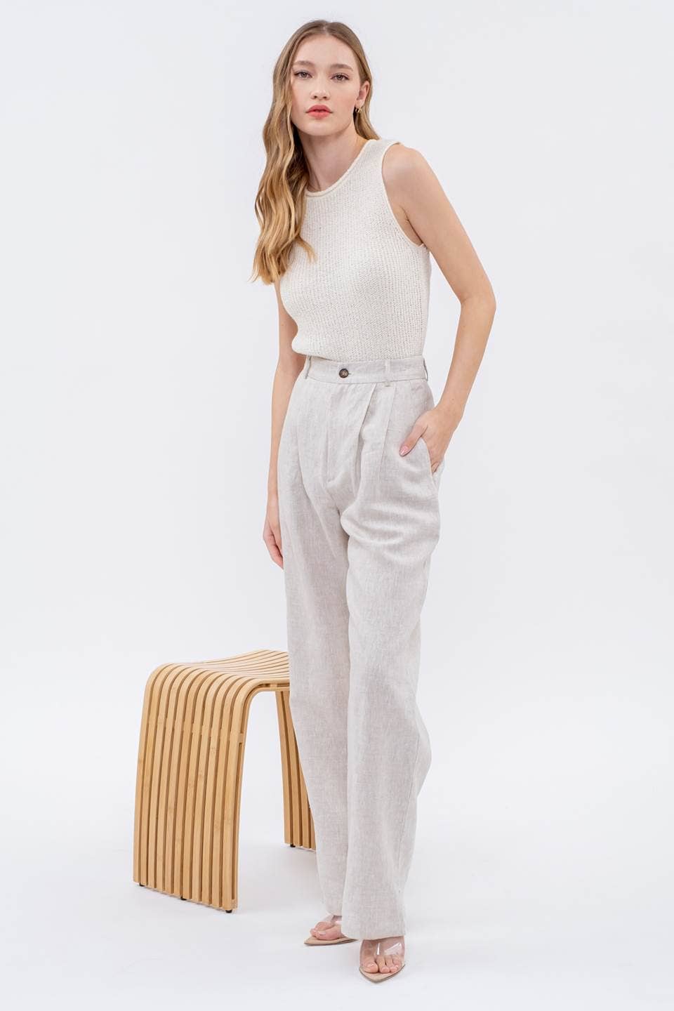 Crochet Sweater Knit Top - Ivory