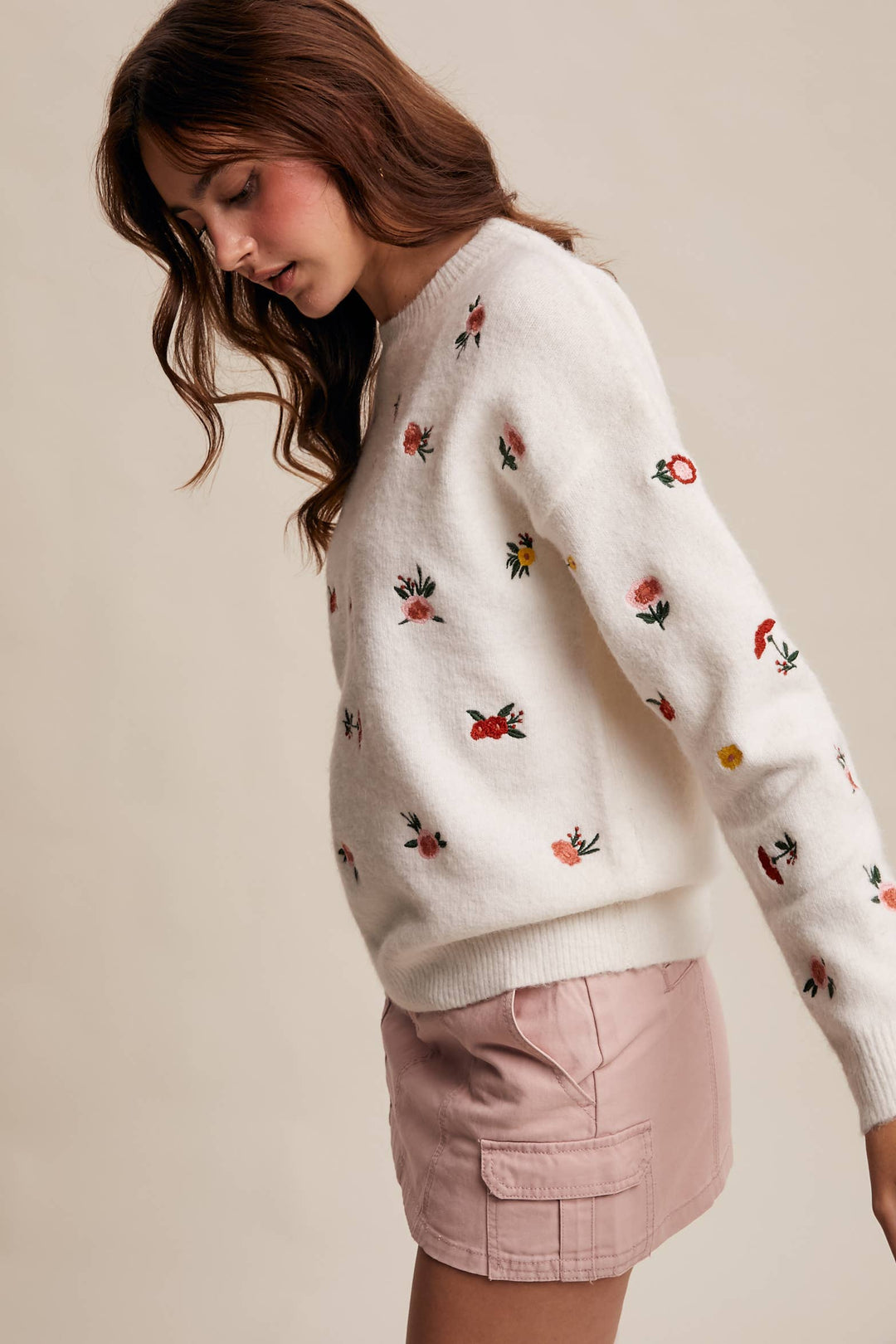 Elise Floral Embroidered Sweater