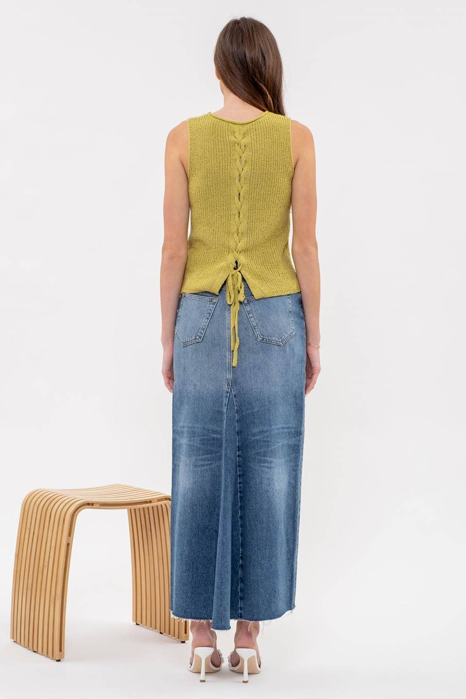 Crochet Sweater Knit Top - Ivory