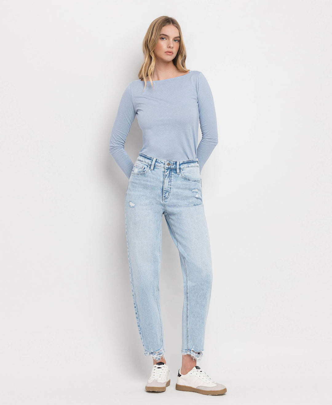 Sweet Nothing high rise barrel jean