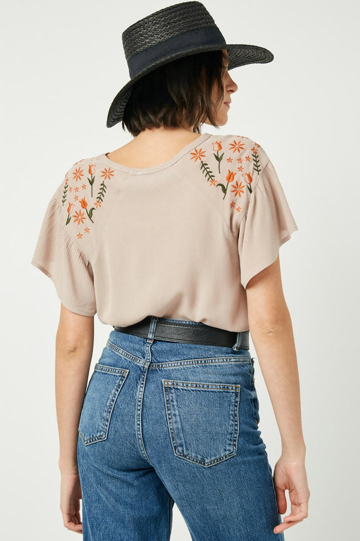 Emery Embroidered Top