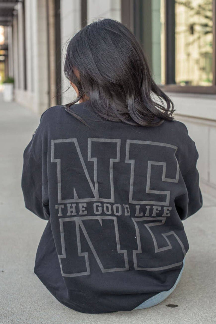 NE Black on Black Crewneck