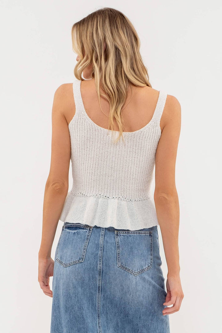 Henessey ruffle hem top