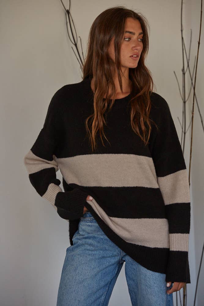 JOSETTE STRIPED PULLOVER