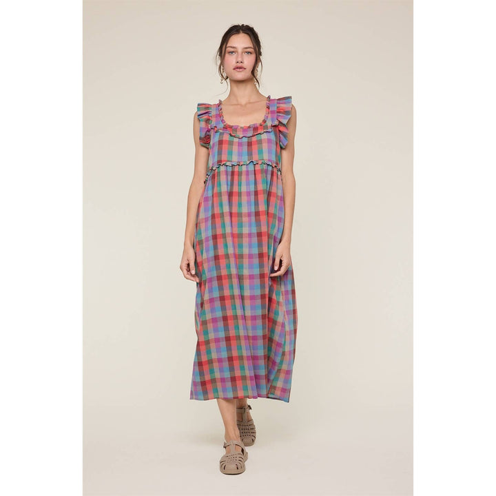 Marth Plaid Maxi dress