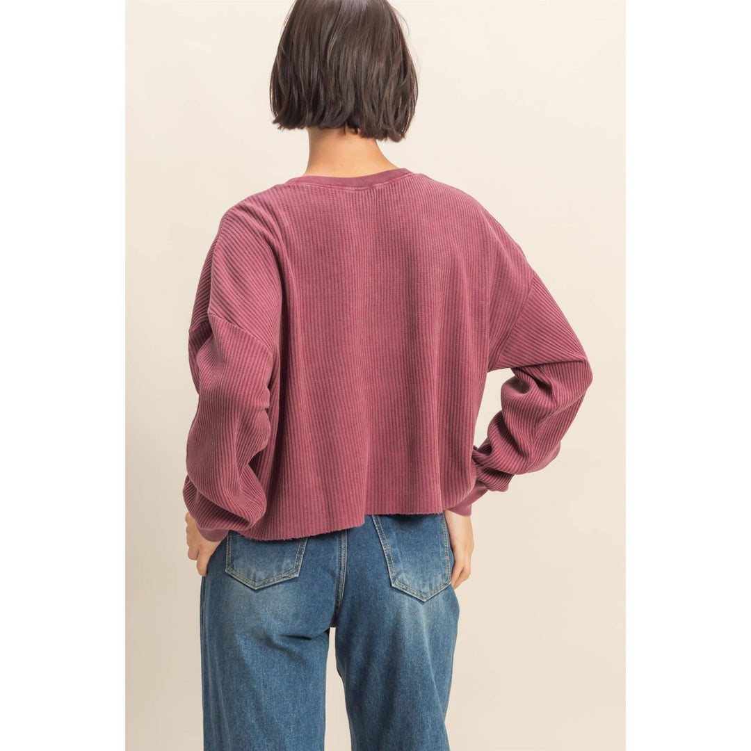 Cherry Daze waffle long sleeve