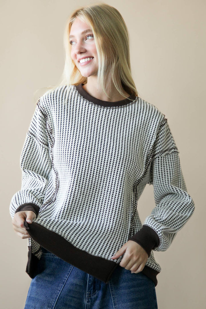 Oversized Chocolate bar sweater