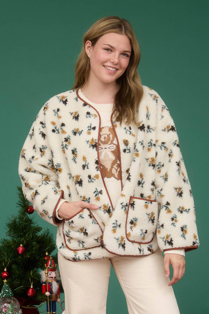 Jemma Floral Sherpa Jacket