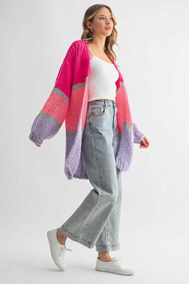 Peppa block cardigan