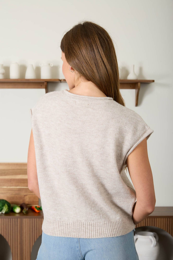 Caroline Raw Hem Sweater vest