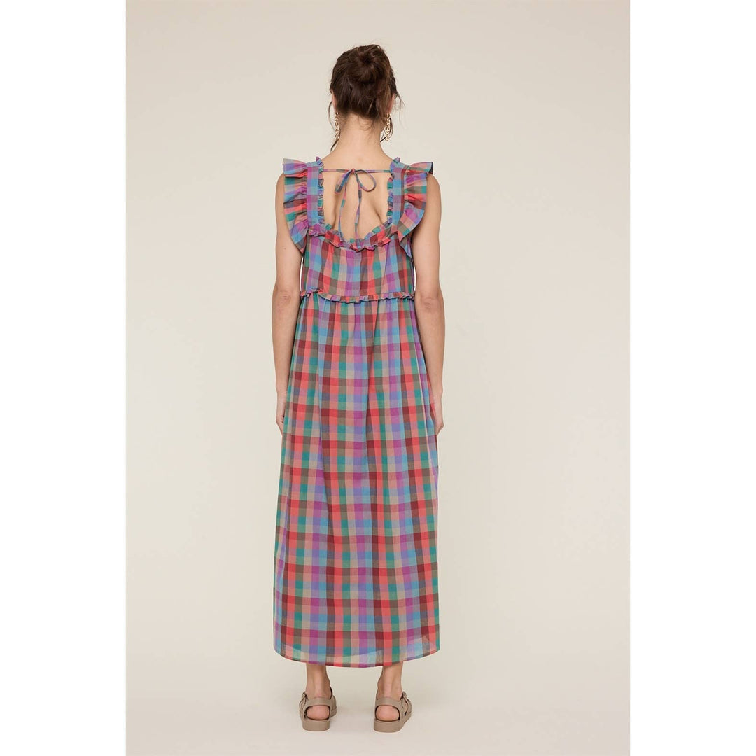 Marth Plaid Maxi dress