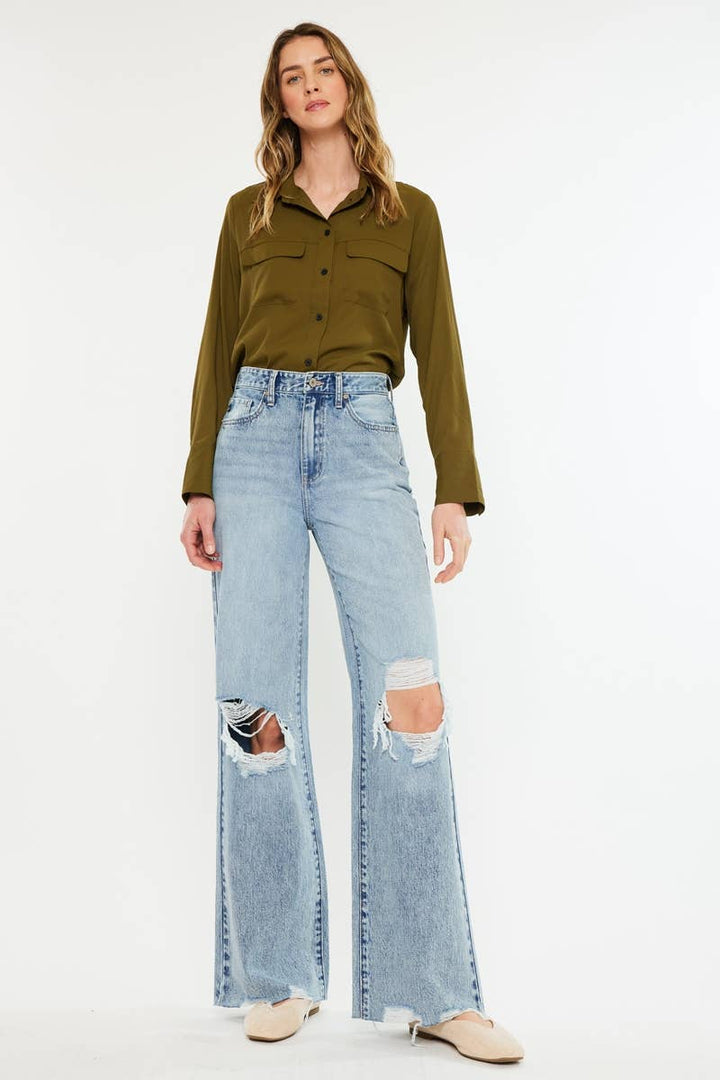 OPEN PACK ULTRA HIGH RISE WIDE LEG JEANS