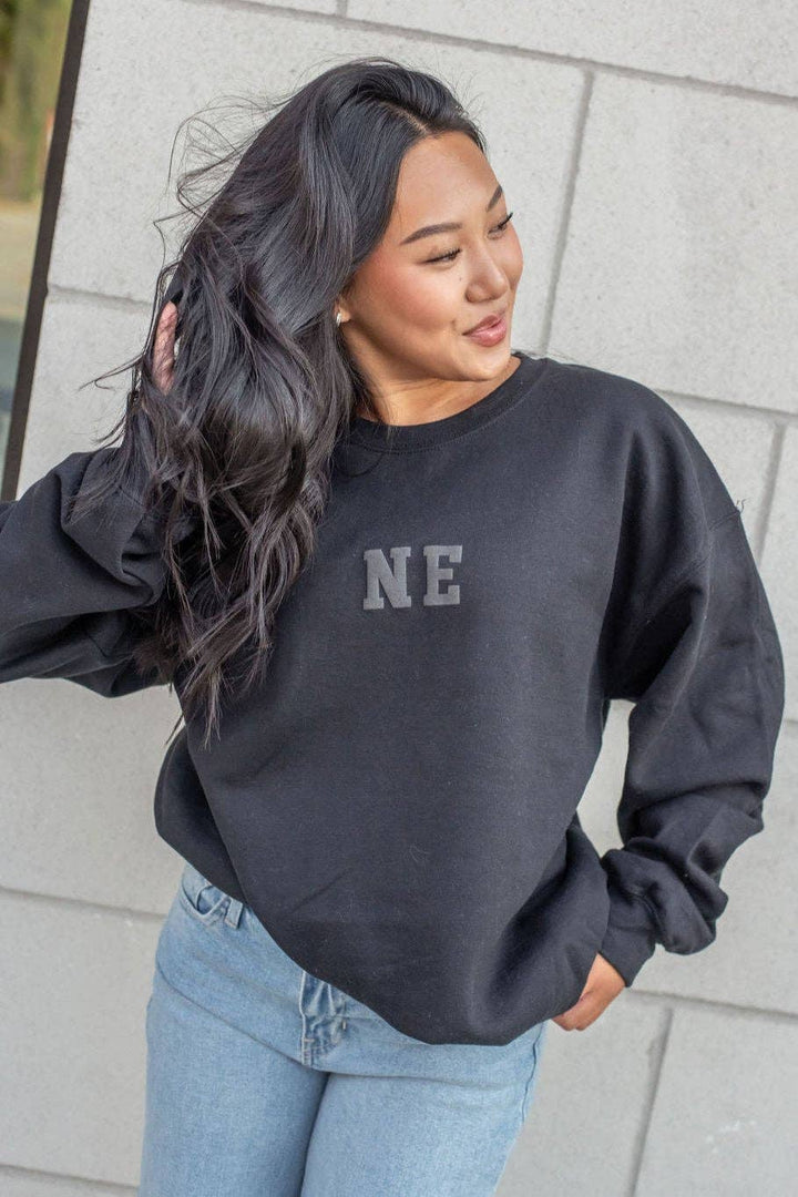 NE Black on Black Crewneck