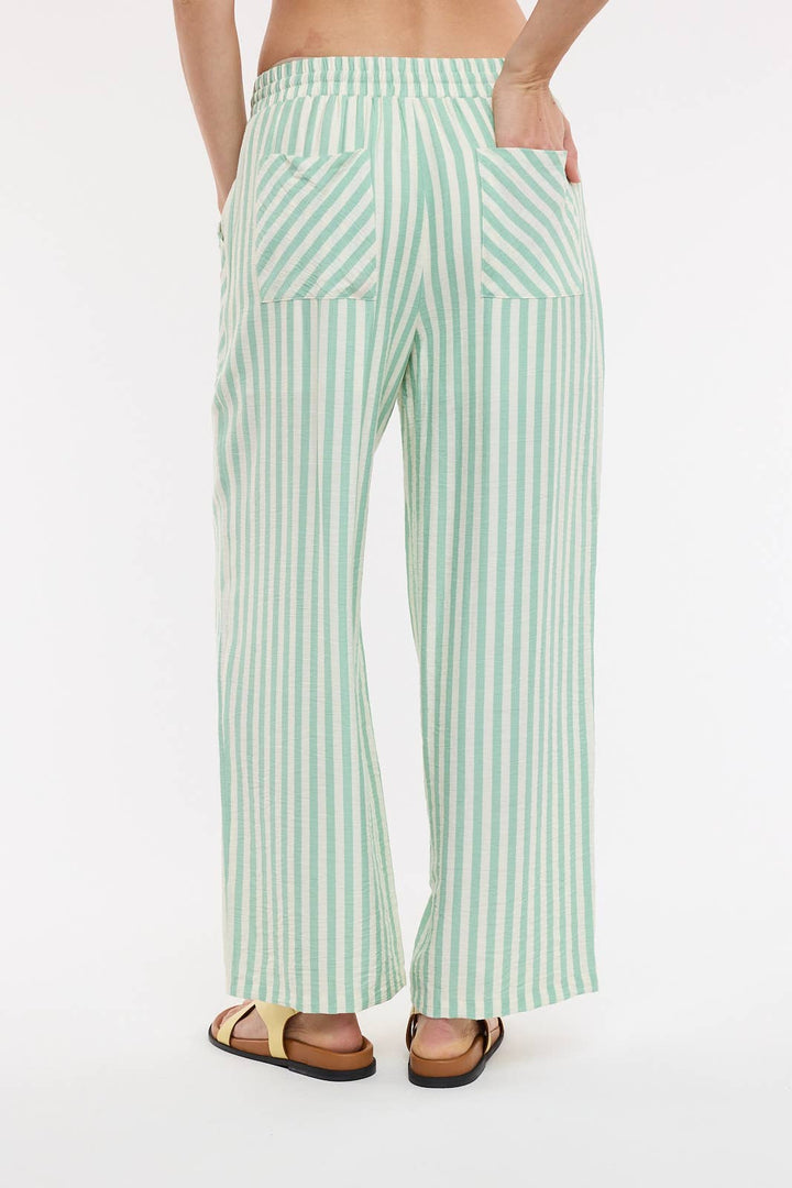 STRIPED PANTS WITH DRAWSTRING