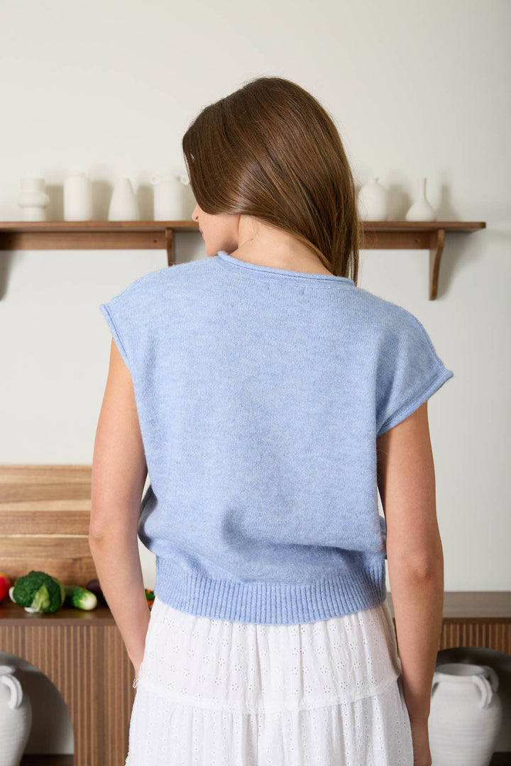 Caroline Raw Hem Sweater vest