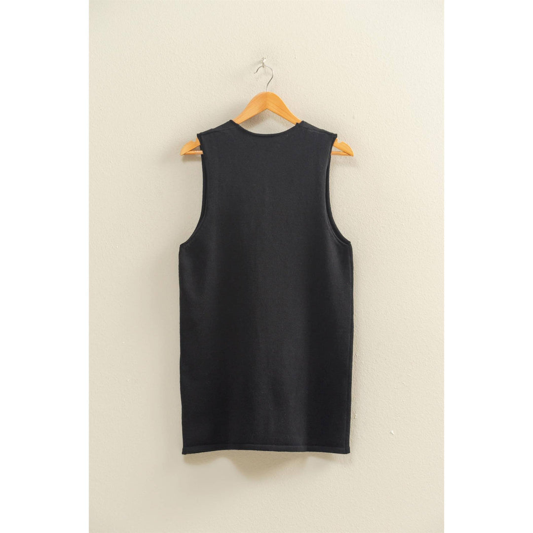 Onyx sleeveless Knit Mini Dress