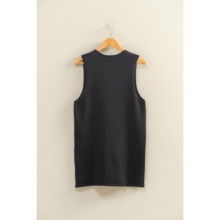 Onyx sleeveless Knit Mini Dress
