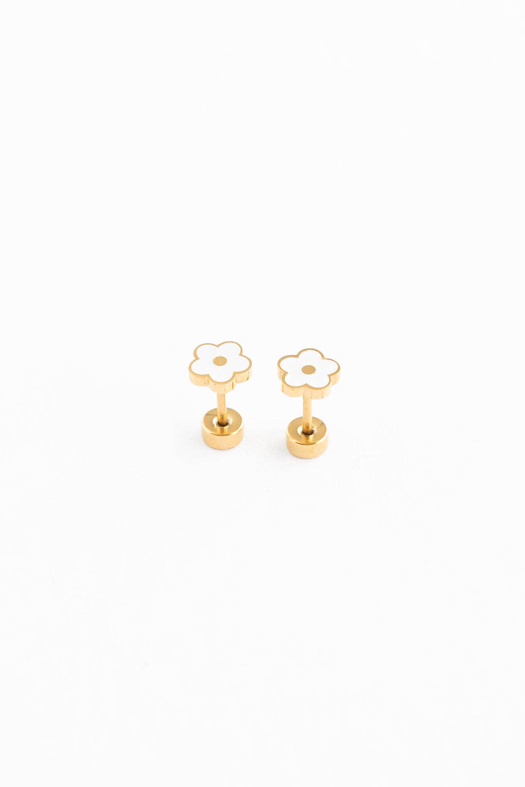 Mini White Daisy Earring