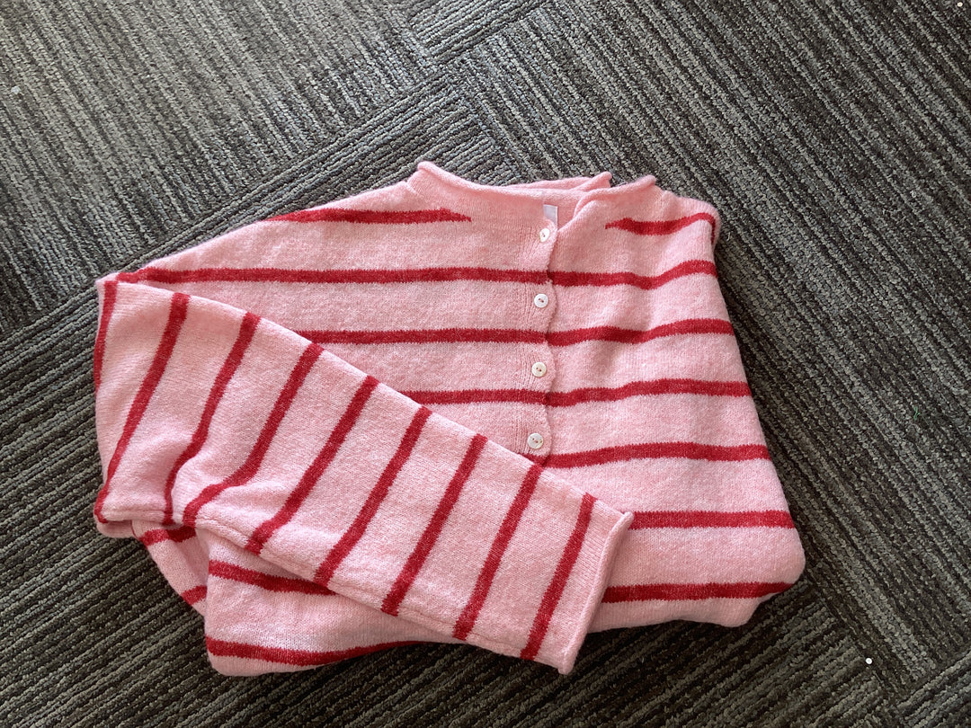 Light pink and red stripe Piper