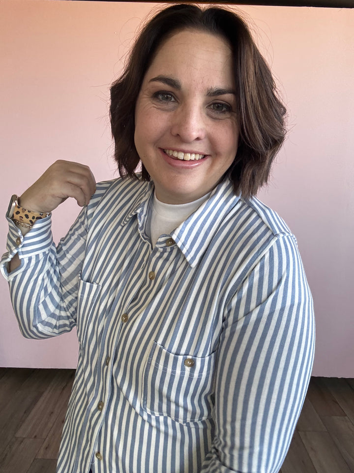 Dusty Stripe Button Down Shirt