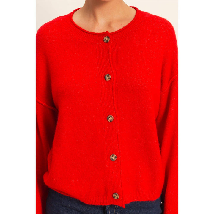 Ruby Red button down cardigan