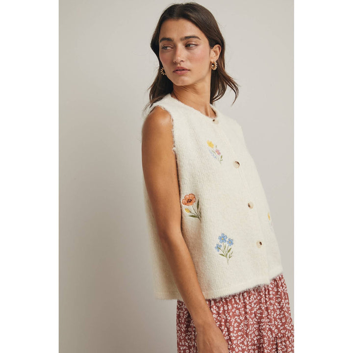 Floral Sweater Vest