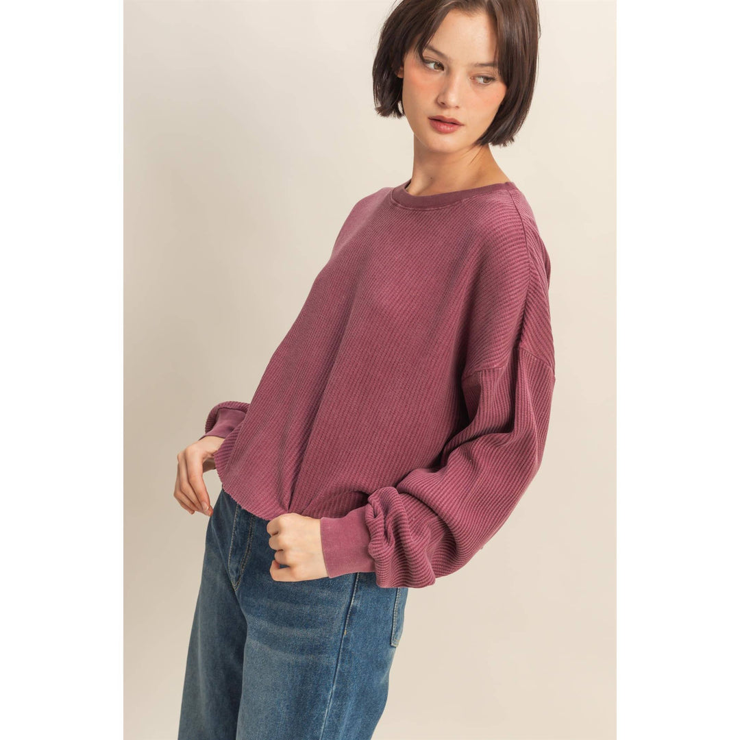 Cherry Daze waffle long sleeve