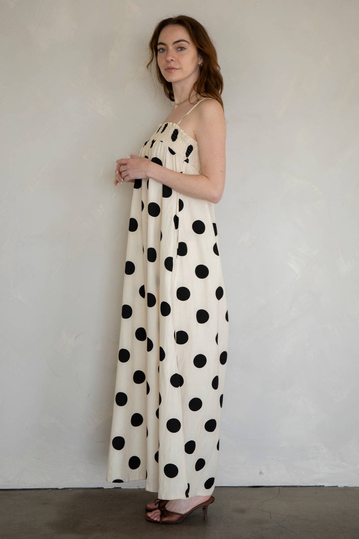 Sandy Polka Dot Maxi Dress