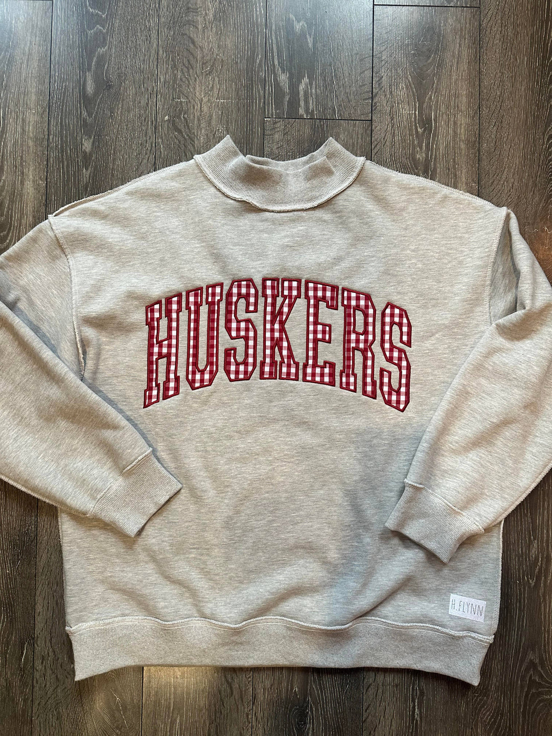 Gingham Huskers Mockneck